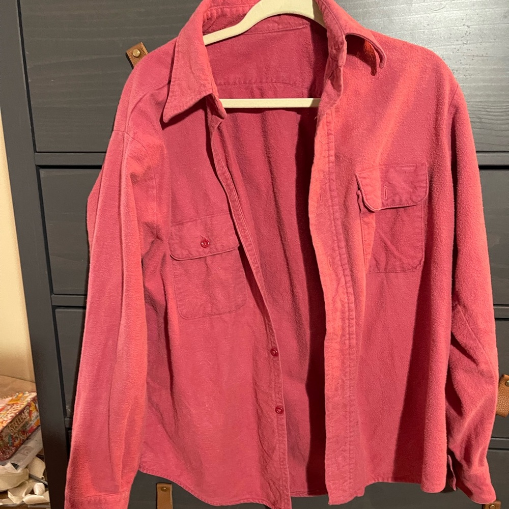 Vintage pink shirt jacket
